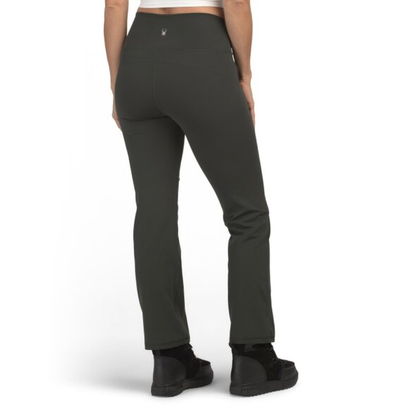 SPYDER Olive Base Layer Bootcut Zip Pocket Pants - Picture 2 of 2